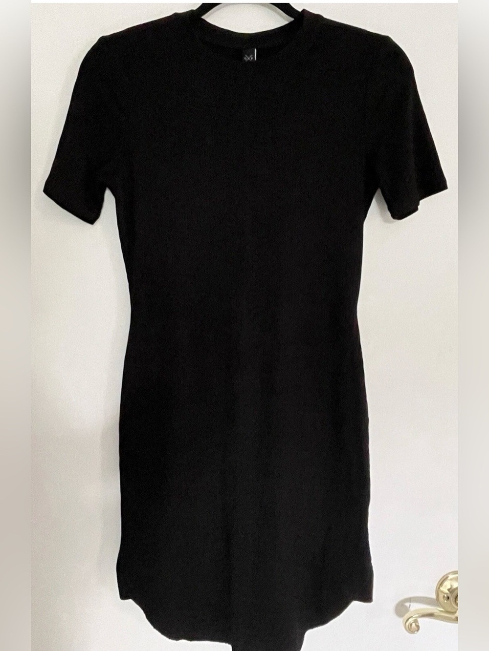 Gentle Fawn Black Short Sleeve Midi Knit Dress